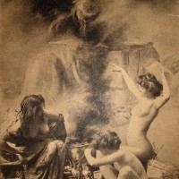 Sabbat des sorcières à Paris, carte postale